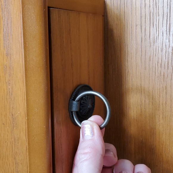 5 Drawer Pull Knobs Metal Ornate Floral Primitive Victorian Farmhouse Rustic - Picture 3 of 16